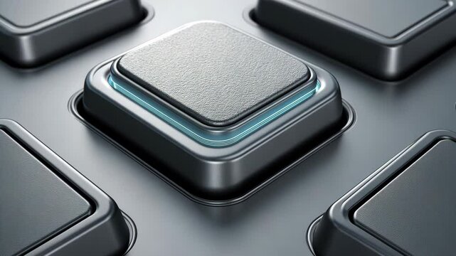 Close-up of a modern, sleek button design showcasing advanced technology and minimalistic aesthetic.