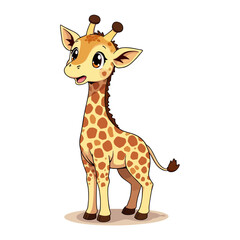 Obraz premium Cute Baby Giraffe Clipart 05