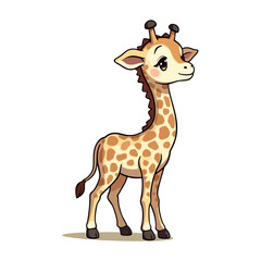 Naklejka premium Cute Baby Giraffe Clipart 02