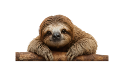 Adorable Three-Toed Sloth Resting on a Branch