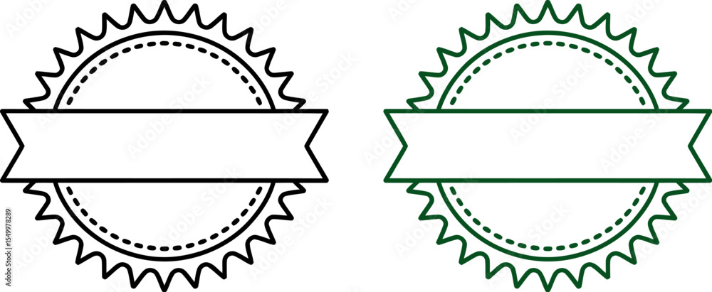 Fototapete vector badge design element graphic template seal ribbon label certificate blank space for text edit