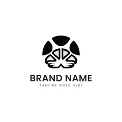 Stylized black and white logo featuring a turtle design, symbolizing nature and conservation, with text placeholder below for brand name and tagline.