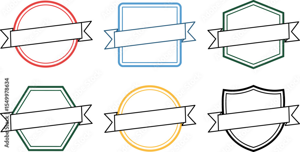 Poster vector badges and labels collection template set for logo design and branding identity elements edit
