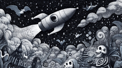 Spooky rocket adventure