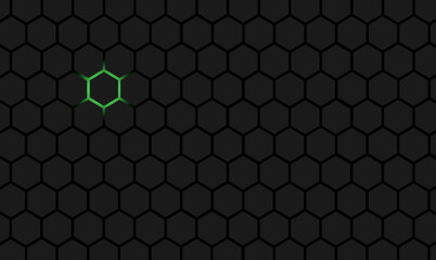 Pattern with black honeycomb on a gradient neon green one light comb