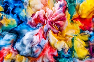 Abstract vibrant color explosion