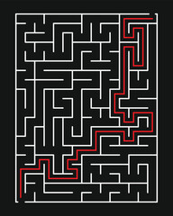 Maze With Colorful Background - Easy Brain Game With Answer