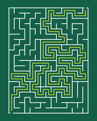 Maze With Colorful Background - Easy Brain Game With Answer