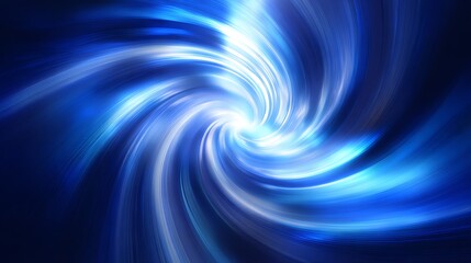 Abstract swirling vortex of blues and lights