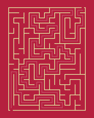 Maze With Colorful Background - Easy Brain Game With Answer