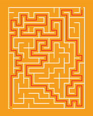 Maze With Colorful Background - Easy Brain Game With Answer