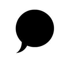 a black silhouette of a speech bubble in a circle black, bubble, circle, flat, icon, silhouette, speech bubble , Generative art.