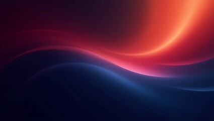 A mesmerizing gradient background with a vibrant color palette transitioning from fiery red to calming blue and deep purple, set against a dark black backdrop. Generative Ai.