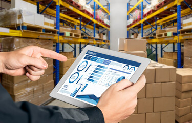 Business data dashboard provide business intelligence analytic for marketing strategy planning...