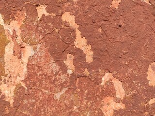 Terracotta rustic wall texture with flaking surface for home decor magazines, restoration blogs and rustic design themes
