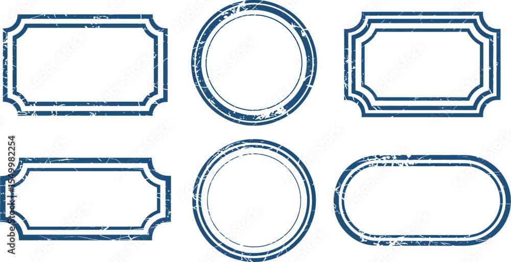 Poster vector grunge frames label set collection design template for vintage retro style and decoration use