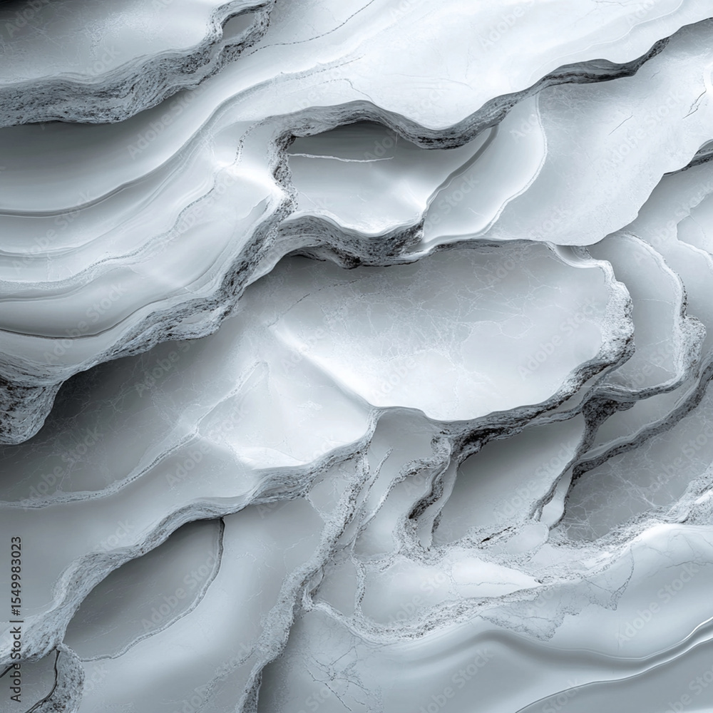 Poster sleek gray marble texture with layered patterns and smooth surfaces