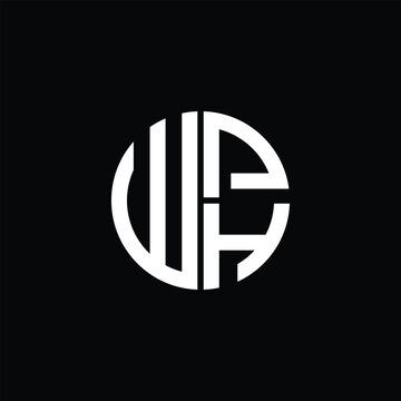 WPH logo WPH icon WPH monogram WPH letter minimalist Circle flat Unique modern abstract logo design.