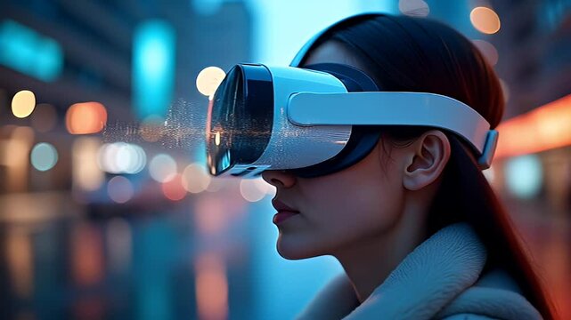 Augmented Reality Experience: A Double Exposure of a Virtual Reality Headset