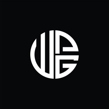 WPG logo WPG icon WPG monogram WPG letter minimalist Circle flat Unique modern abstract logo design.
