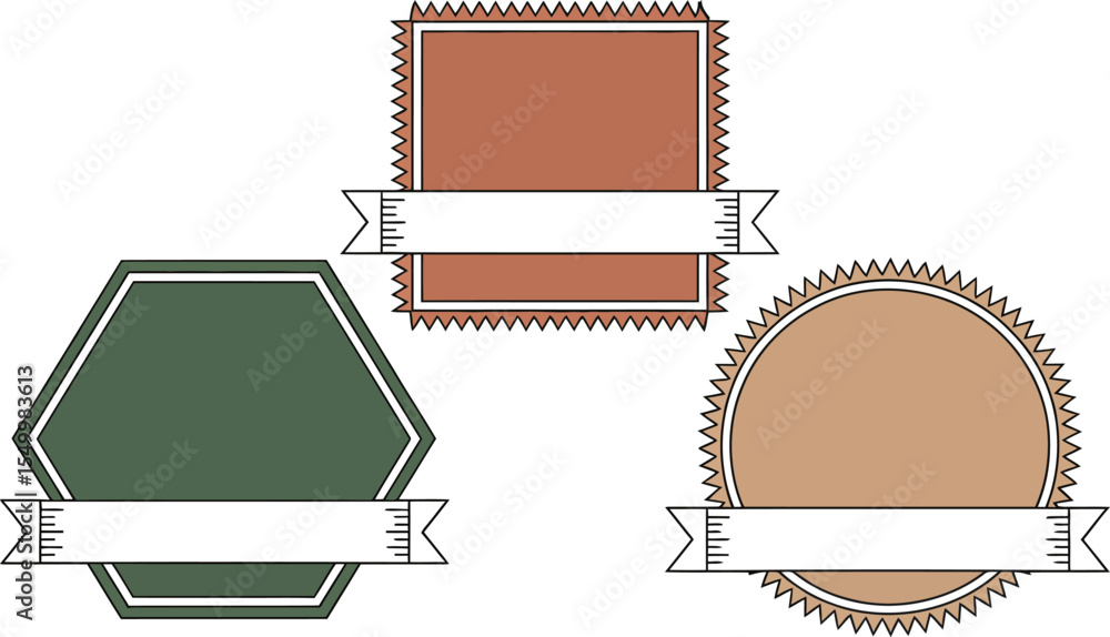 Poster vintage badge label vector design elements for logo template and graphic design resources set collec