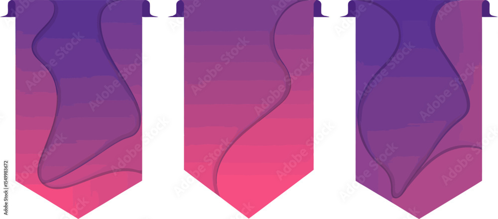 Poster abstract banners vector design with gradient colors for web design and marketing materials use case 
