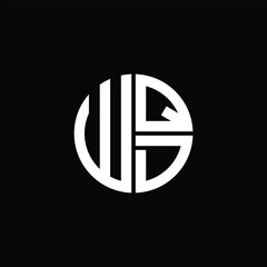 Naklejka premium WQD logo WQD icon WQD monogram WQD letter minimalist Circle flat Unique modern abstract logo design.