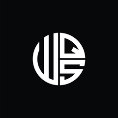 Naklejka premium WQS logo WQS icon WQS monogram WQS letter minimalist Circle flat Unique modern abstract logo design.