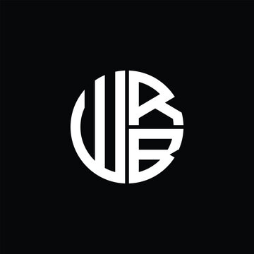 WRB logo WRB icon WRB monogram WRB letter minimalist Circle flat Unique modern abstract logo design.