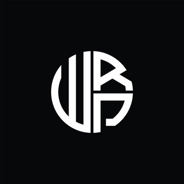 WRP logo WRP icon WRP monogram WRP letter minimalist Circle flat Unique modern abstract logo design.