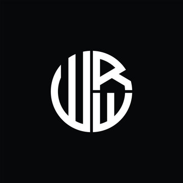 WRW logo WRW icon WRW monogram WRW letter minimalist Circle flat Unique modern abstract logo design.