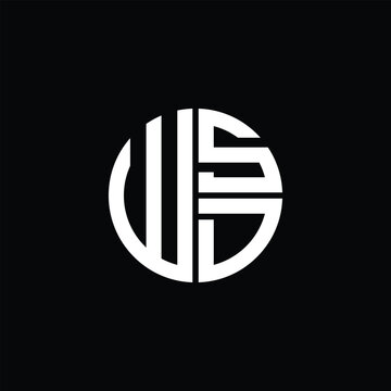 WSD logo WSD icon WSD monogram WSD letter minimalist Circle flat Unique modern abstract logo design.