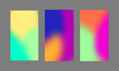 Fototapeta premium A set of colorful gradient background, vector illustration, design elements, wallpaper concept.