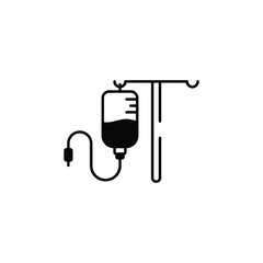 IV drip icon design with white background stock illustration