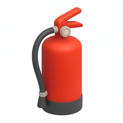 Obraz premium Isometric Detailed Fire Extinguisher Emergency Red Equipment Protection Object Icon