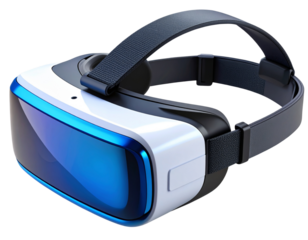 3D Render of Virtual Reality Headset, Transparent PNG