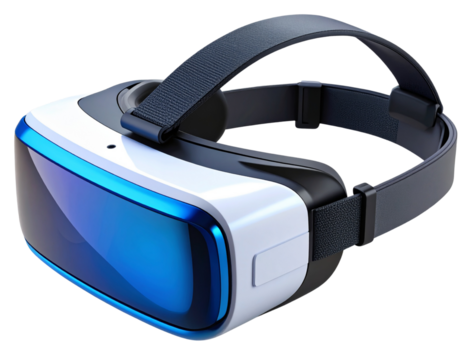 3D Render of Virtual Reality Headset, Transparent PNG - Powered by Adobe