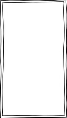 Hand Drawn Wavy Rectangle Frame