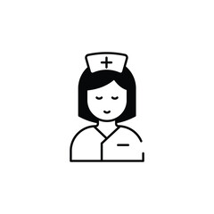 Nurse icon design with white background stock illustration