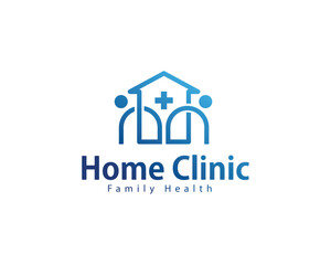 home care logo creative design concept medical clinic plus