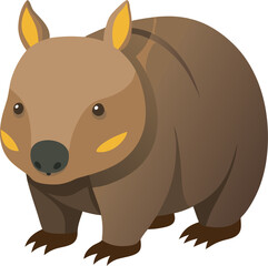 illustration of cartoon Wombat