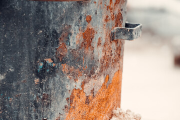 weathered and rusted meatillic 