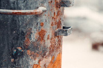 weathered and rusted meatillic 