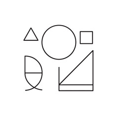 vector illustration of an abstract background Minimalist Geometric Shapes Illustration arrow knob