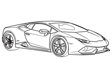 professional automotive line art drawing for design and marketing projects vector