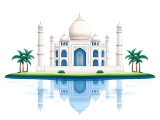 Obraz premium Majestic monument reflected on water