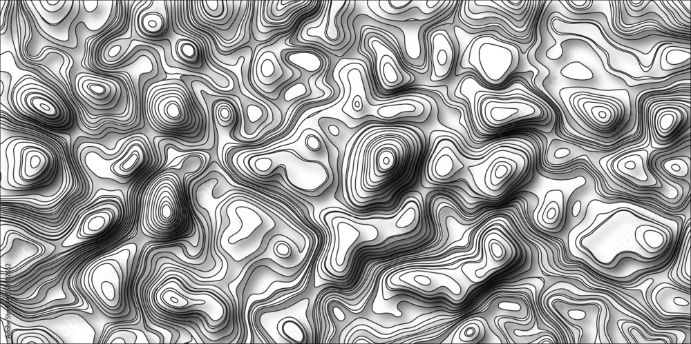 Poster abstract design with black and white abstract papercut and multi-layer cutout geometric pattern. car