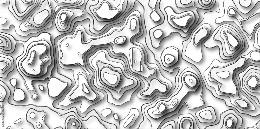 Aufkleber abstract design with black and white abstract papercut and multi-layer cutout geometric pattern. car