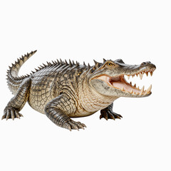 Obraz premium Majestic Alligator: A stunning, detailed shot of an alligator, its rough hide and powerful jaws on full display, capturing the essence of this ancient reptile.