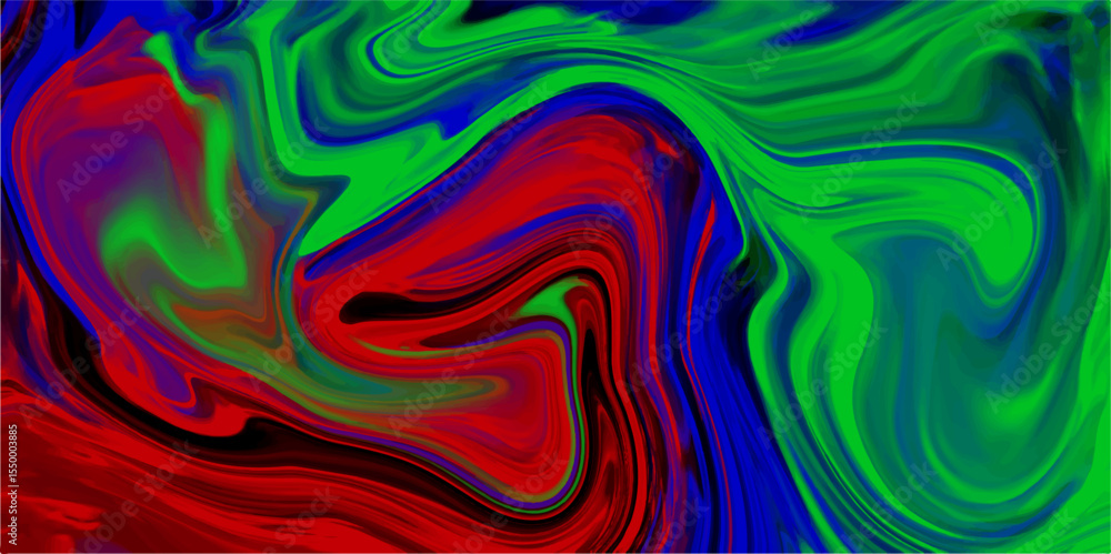 Poster abstract multicolor silk & satin texture seamless flowing soft waves & swirls pattern portrays light